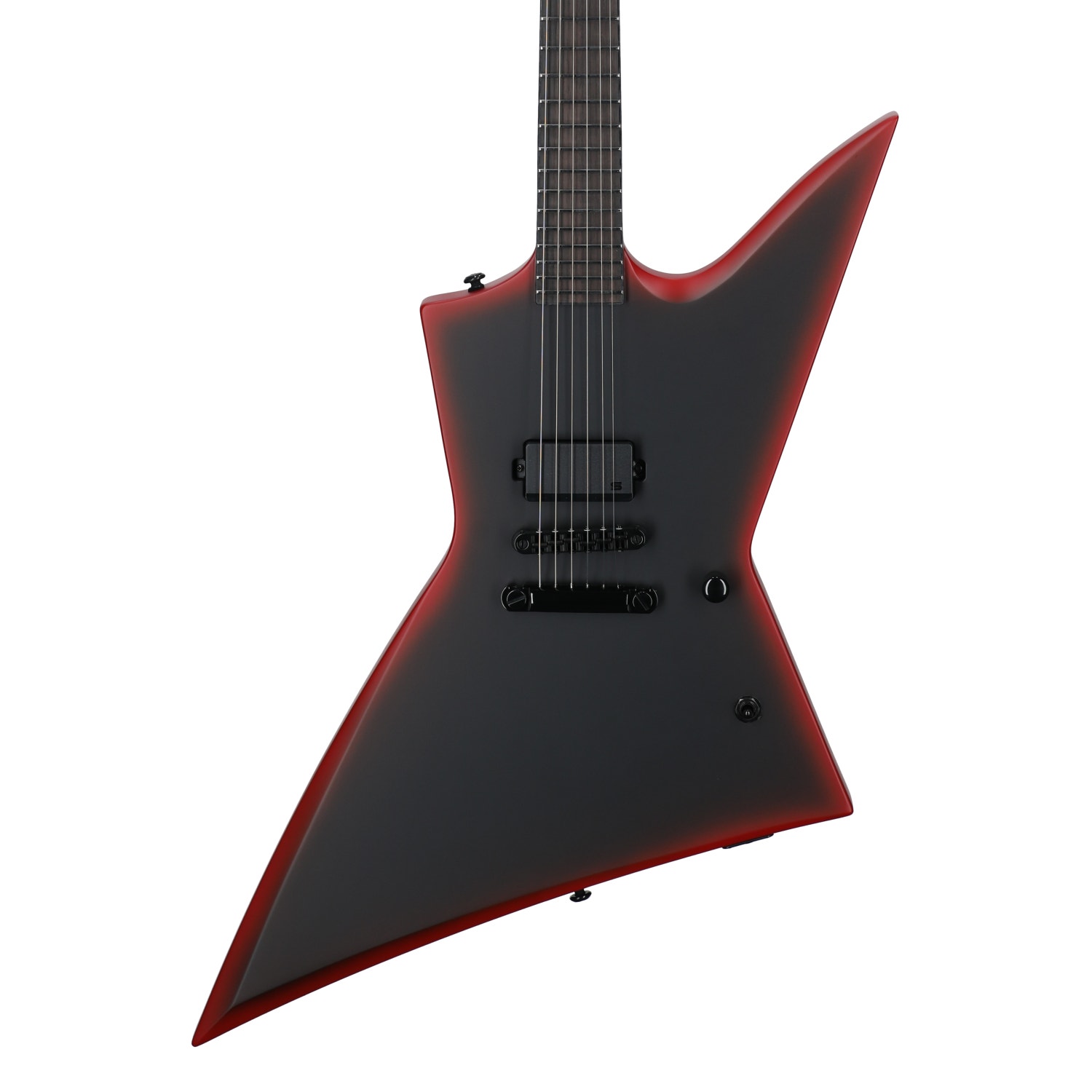 ESP LTD EXL Black Metal Guitar Black Red Burst View 2