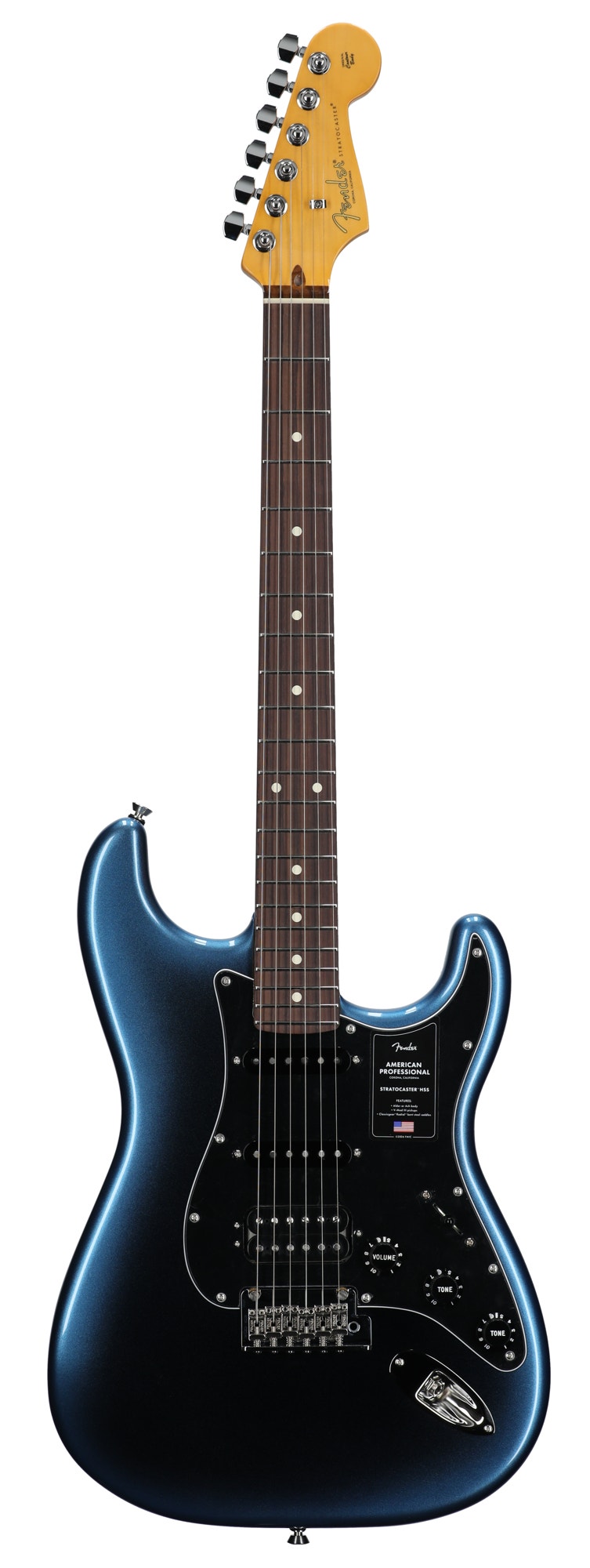 Fender American Professional Stratocaster HSS Rosewood Guitar with Case Dark Night