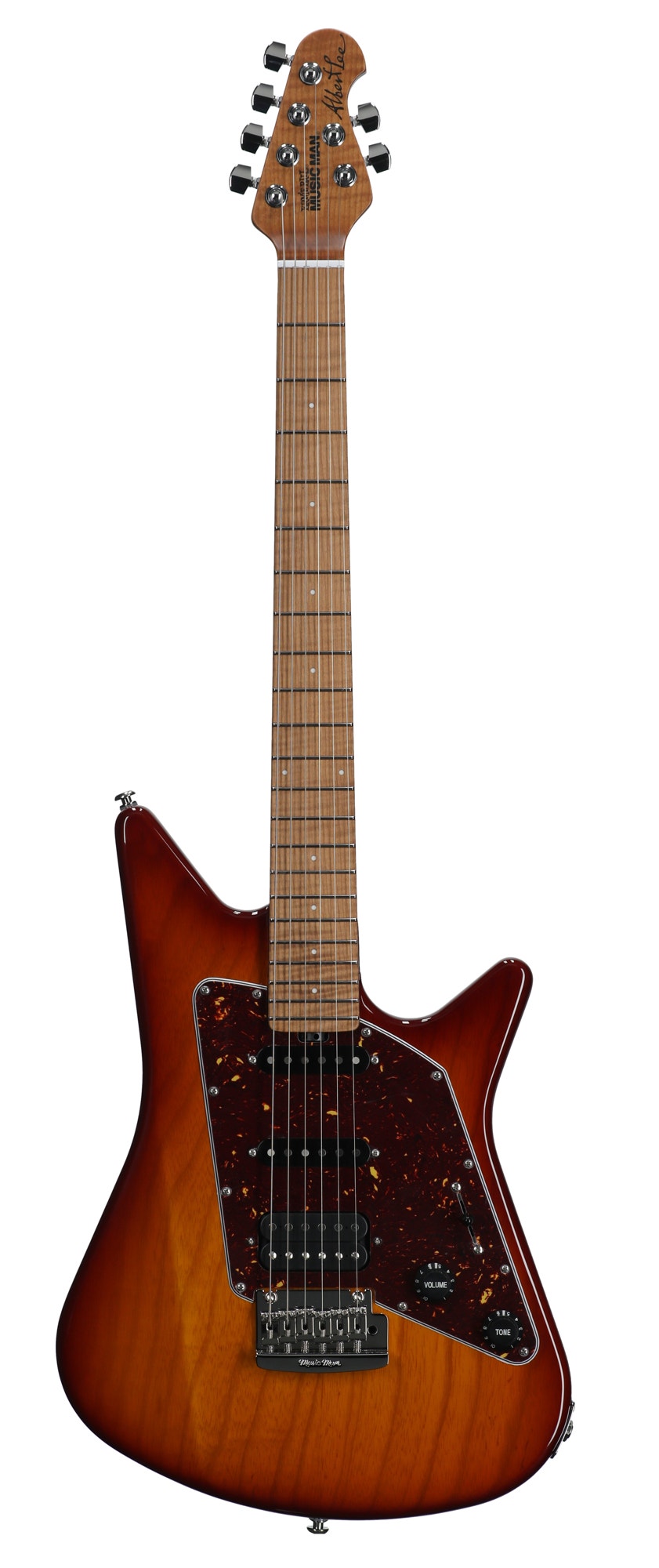 Music Man Albert Lee HSS Electric Guitar with MONO Case Honey Burst