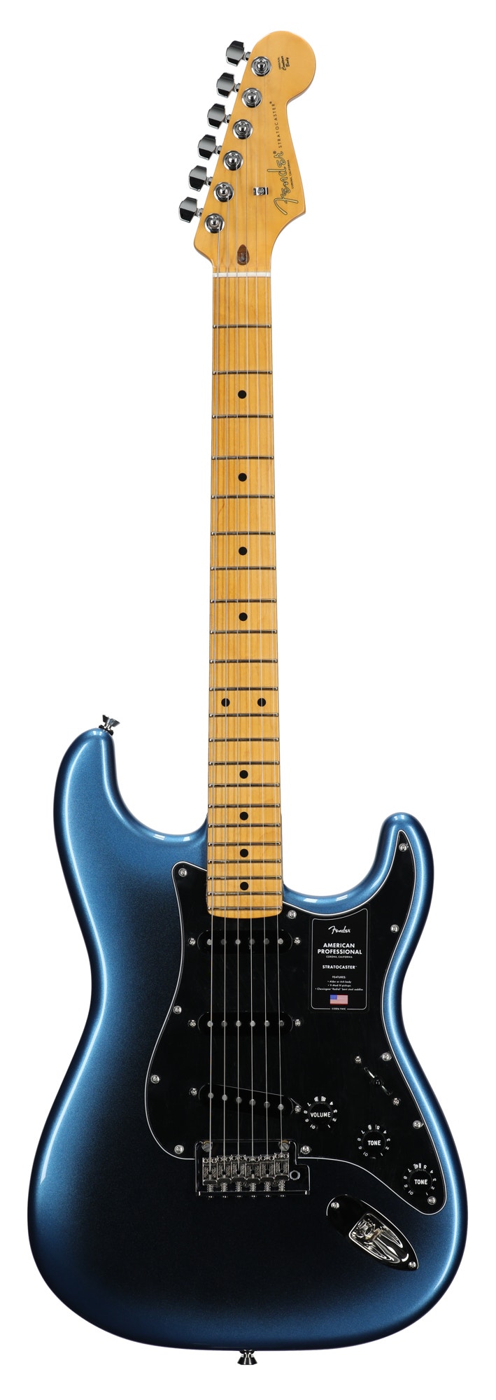 Fender American Professional Stratocaster Maple Guitar with Case Dark Night