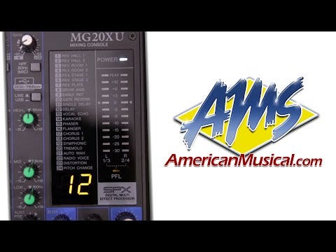 Yamaha MG20XU 20 Channel Stereo USB Mixer with Effects | American