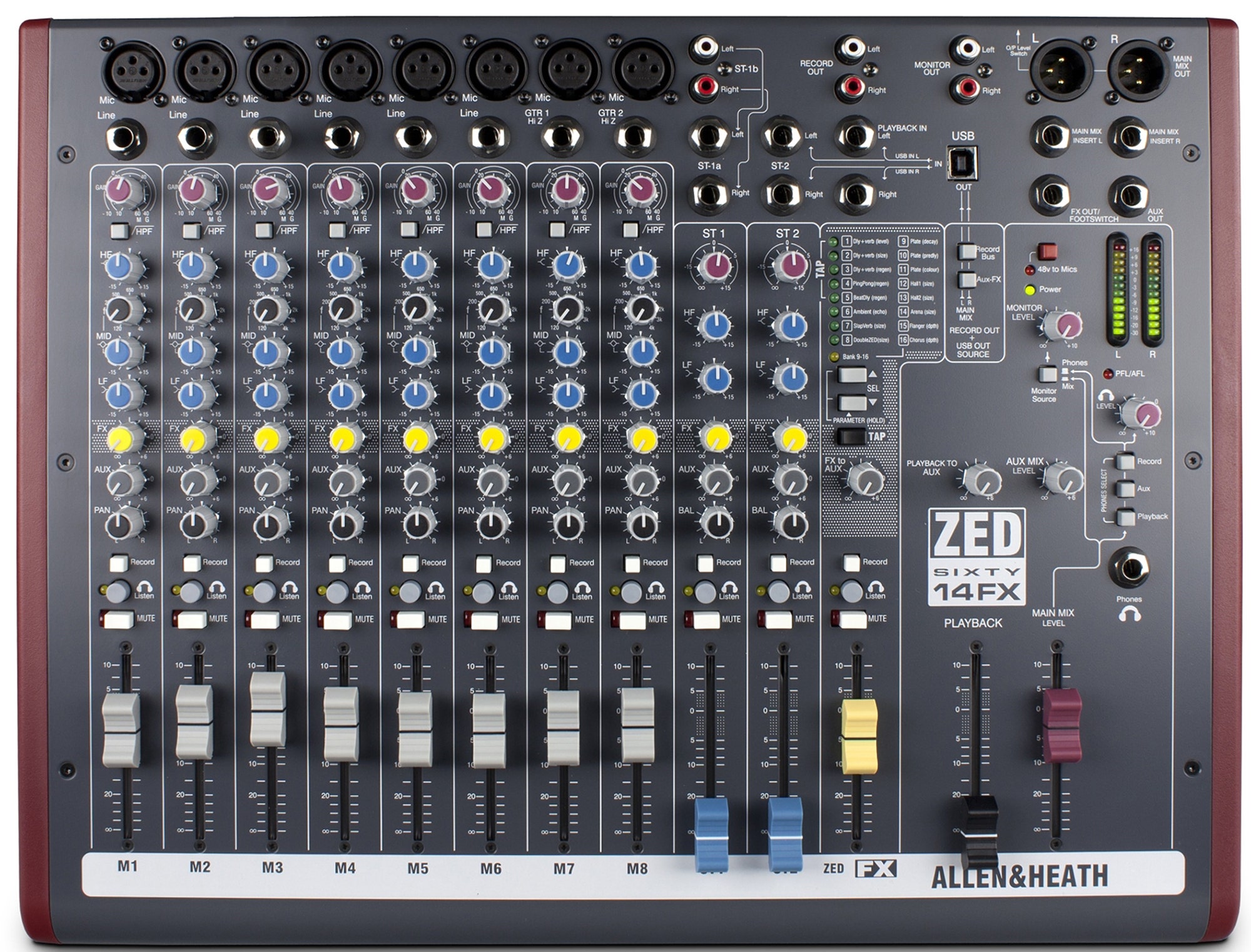 Allen And Heath ZED6014FX Compact 14 Channel Mixer with Effects