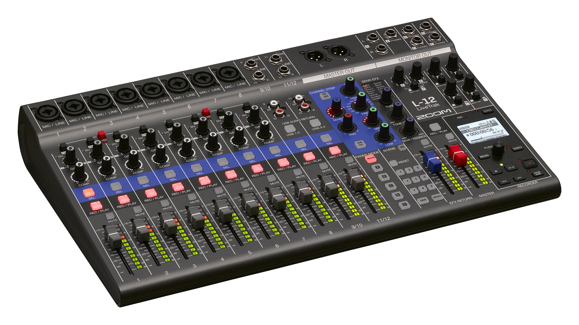 Zoom LiveTrak L-12 12-Channel Digital Mixer - Recorder | American