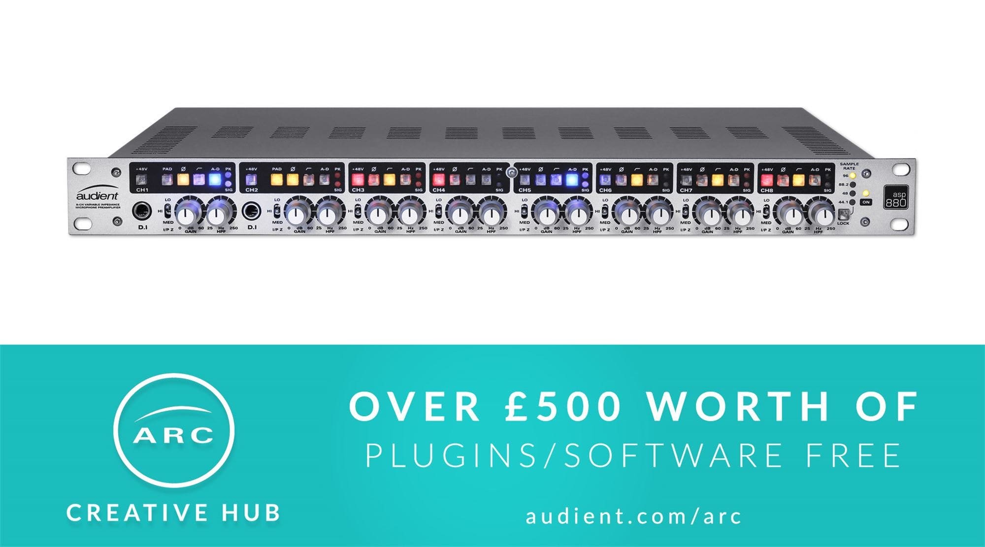 Audient ASP880 8 Channel Microphone Preamp