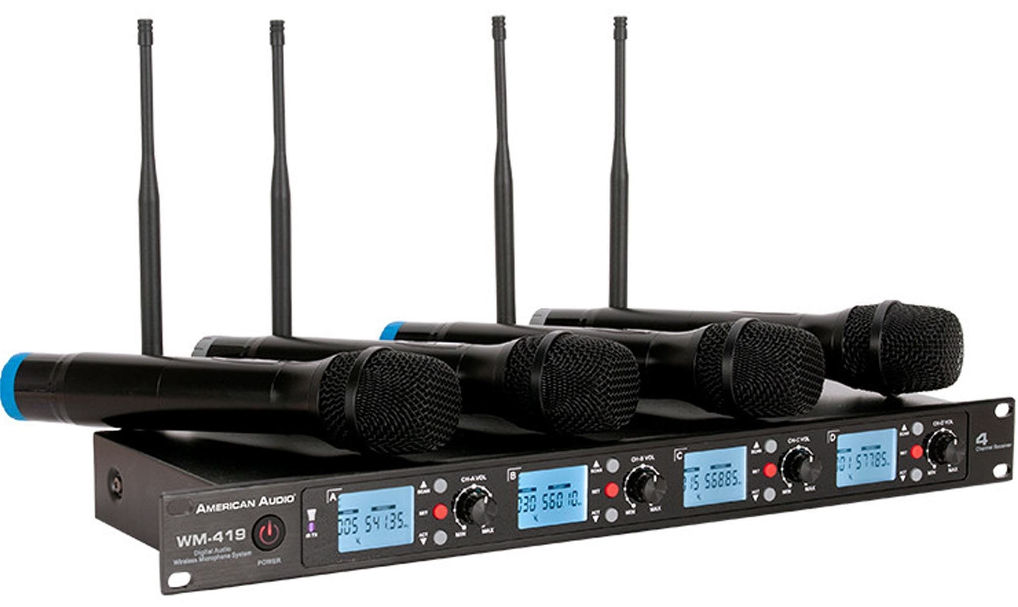 UHF WIRELESS MICROPHONE ワイヤレスマイクセット American Audio WM419 Handheld Wireless Microphone System