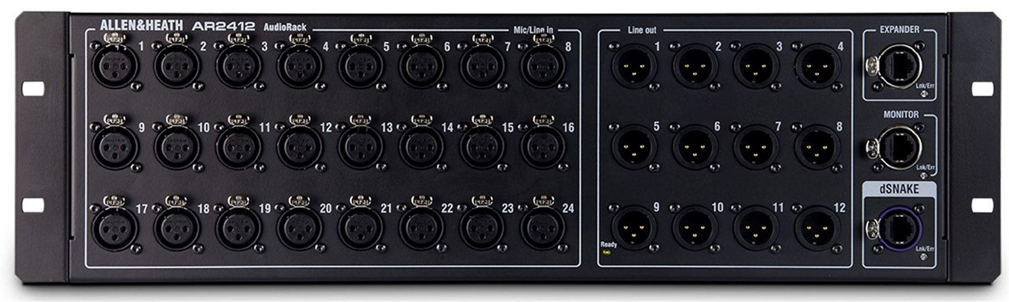 Allen And Heath AR2 2412 BLK Remote Stage Rack 24x12 for QU Series