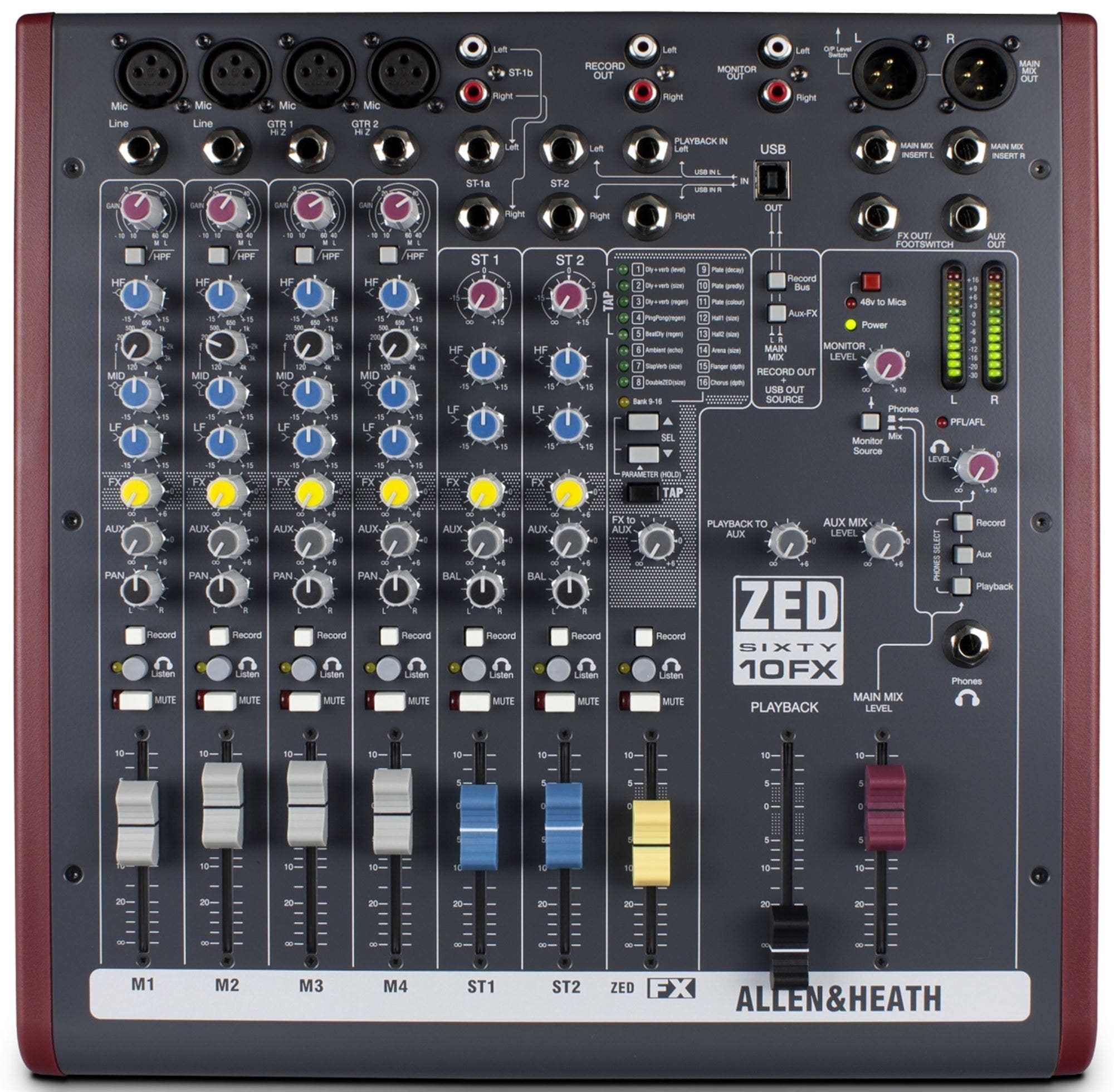 Allen And Heath ZED6010FX Compact 10 Channel Mixer with Effects