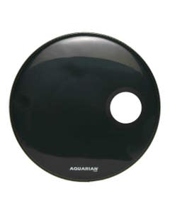 Aquarian Regulator Ported Black Bass Drum Head 22 Inch