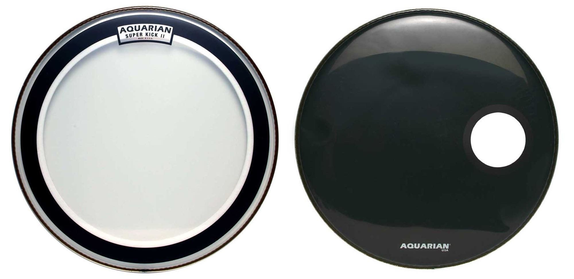 Aqaurian Super Kick2 Clear 22" with RSM 22" Bass Head Package
