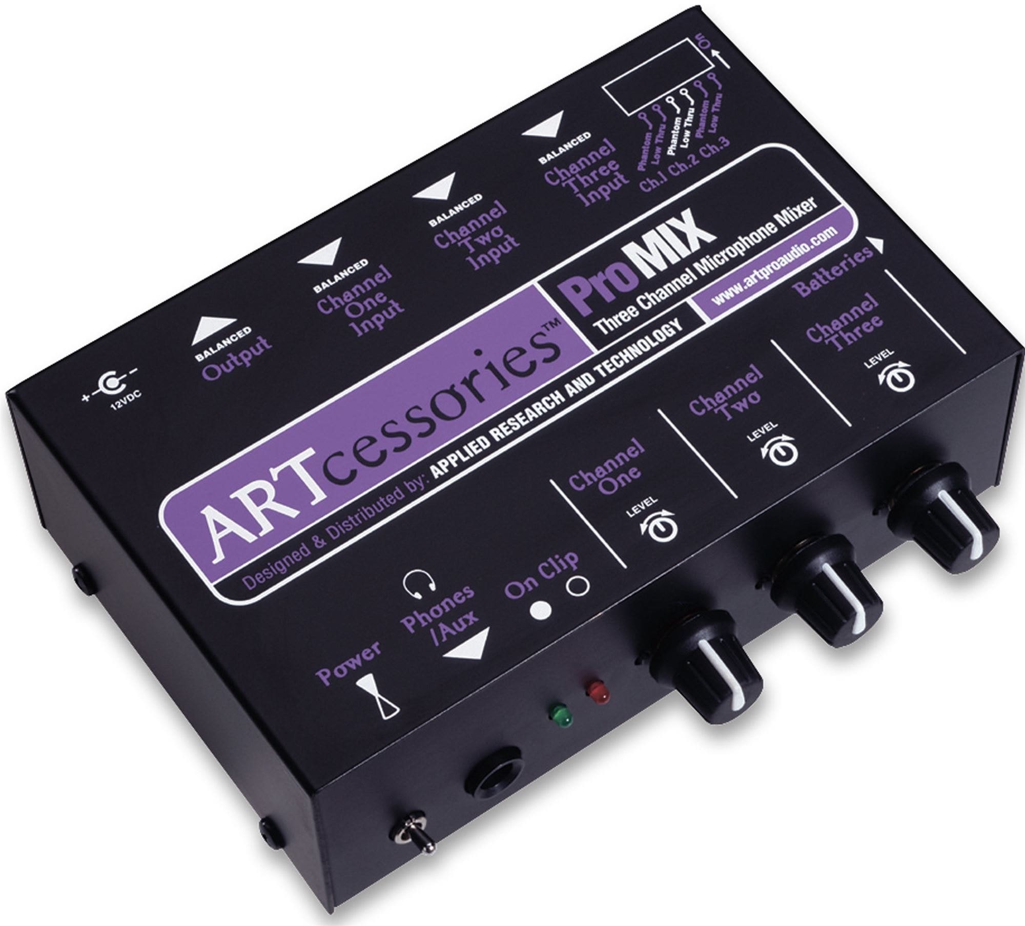 ART ProMIX Three Channel Microphone Mono Mixer