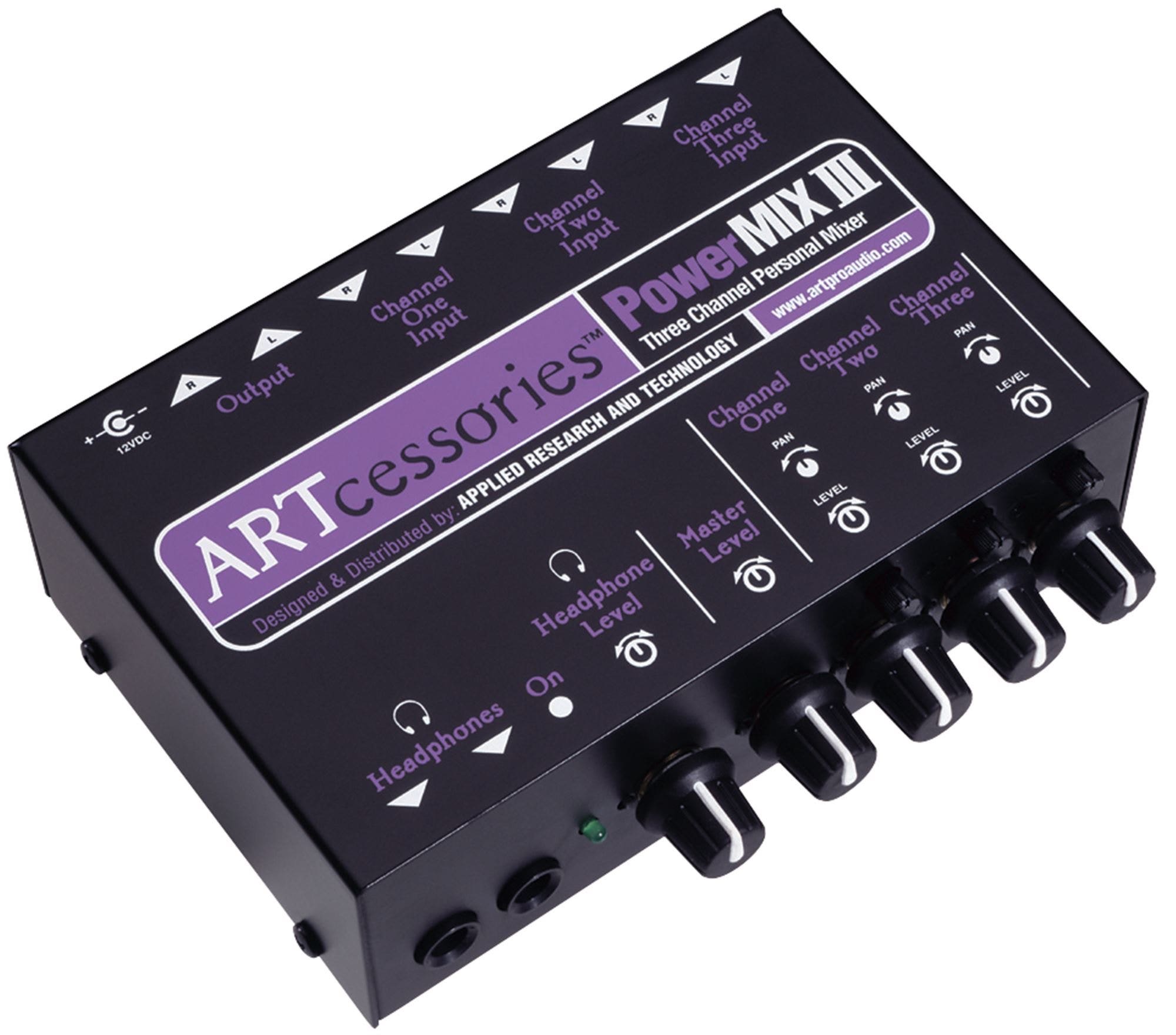ART PowerMIX III 3-Channel Mini Stereo Line Mixer