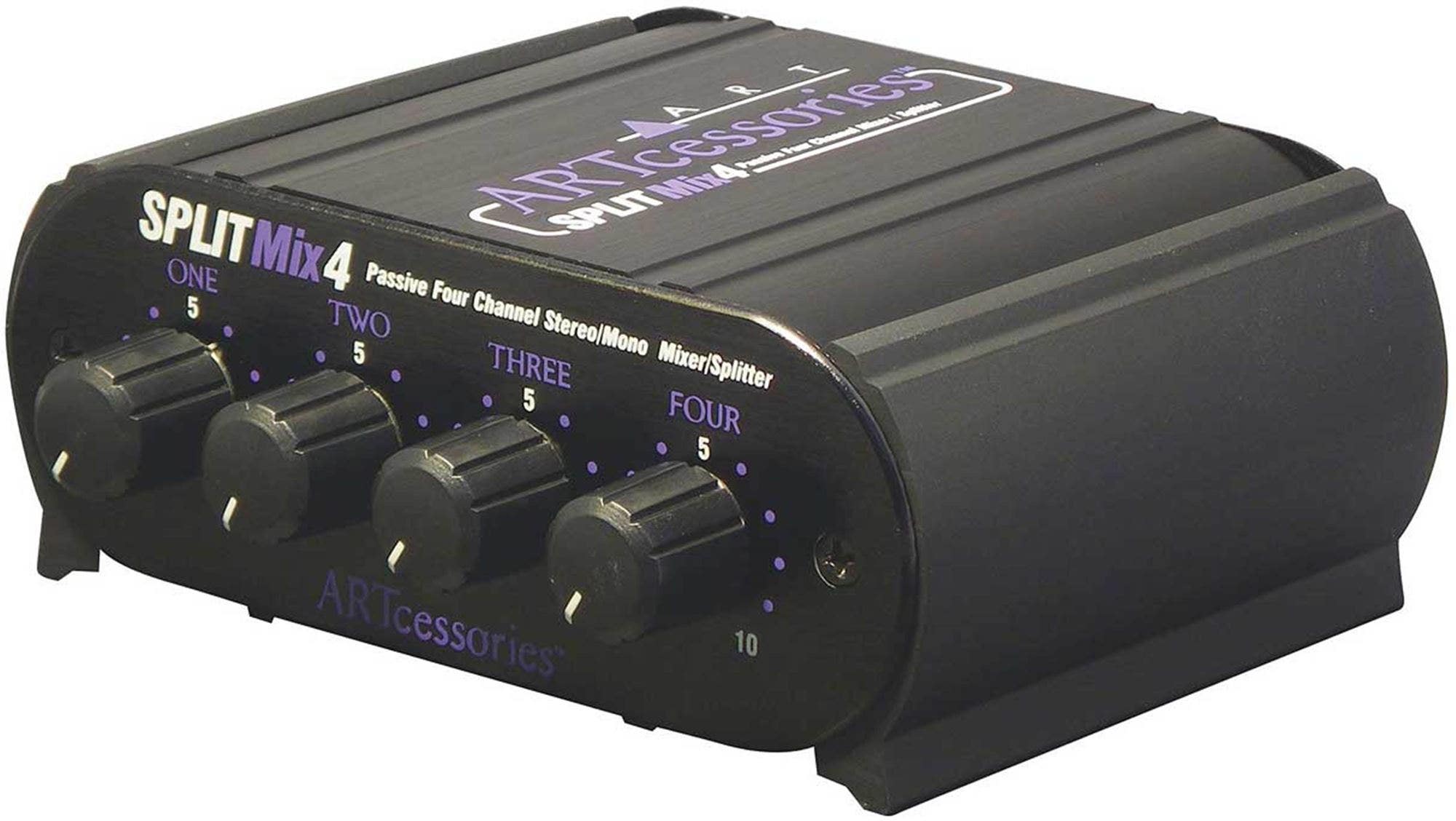 ART SPLITMIX4 Passive Four Channel Stereo / Mono Mixer / Splitter