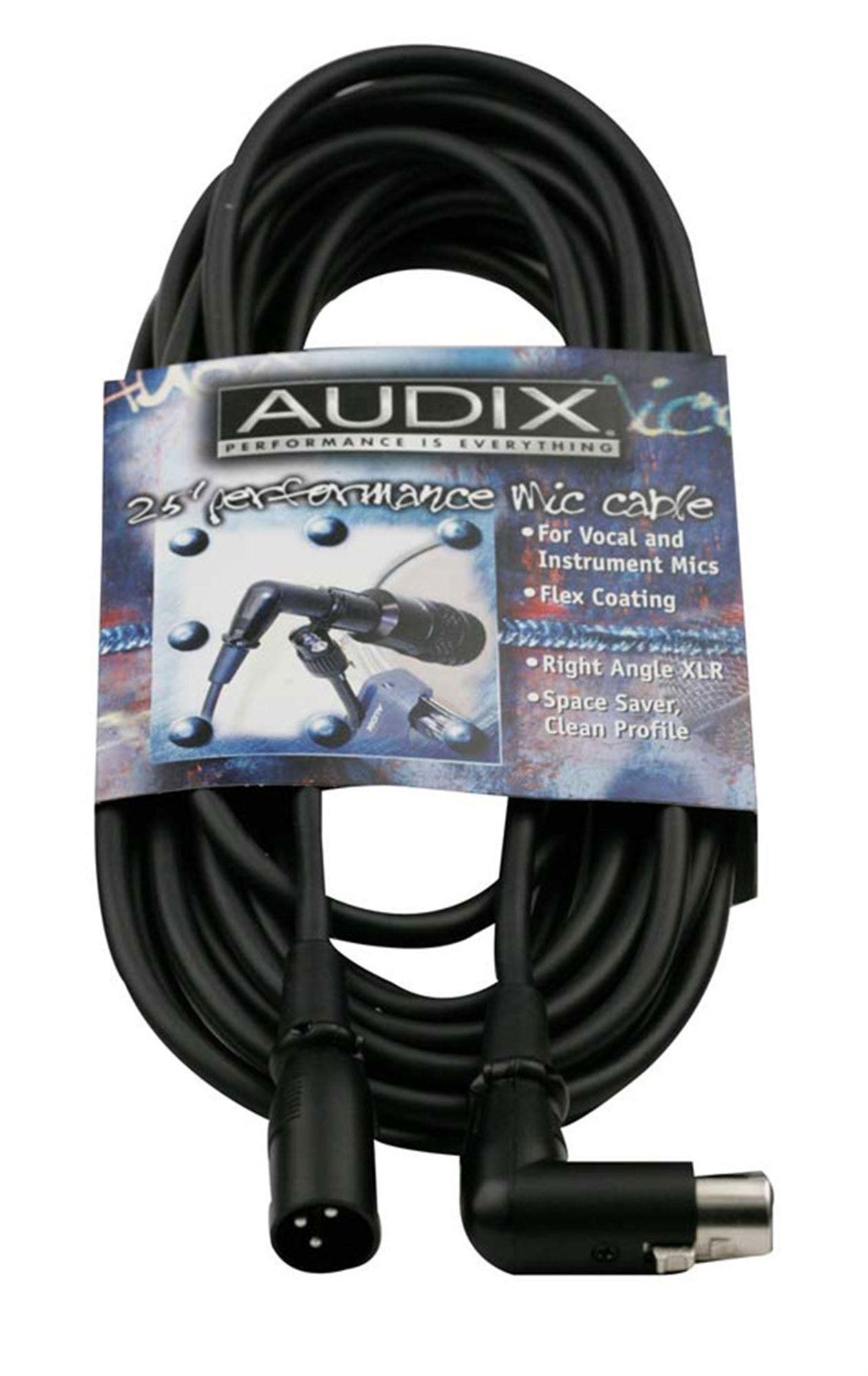 Audix CBLDR25 25 Foot Microphone Cable with Right Angle XLR