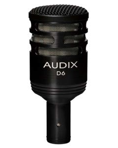 Audix D6B Large Diaphragm Cardioid Dynamic Kick Drum Microphone Black