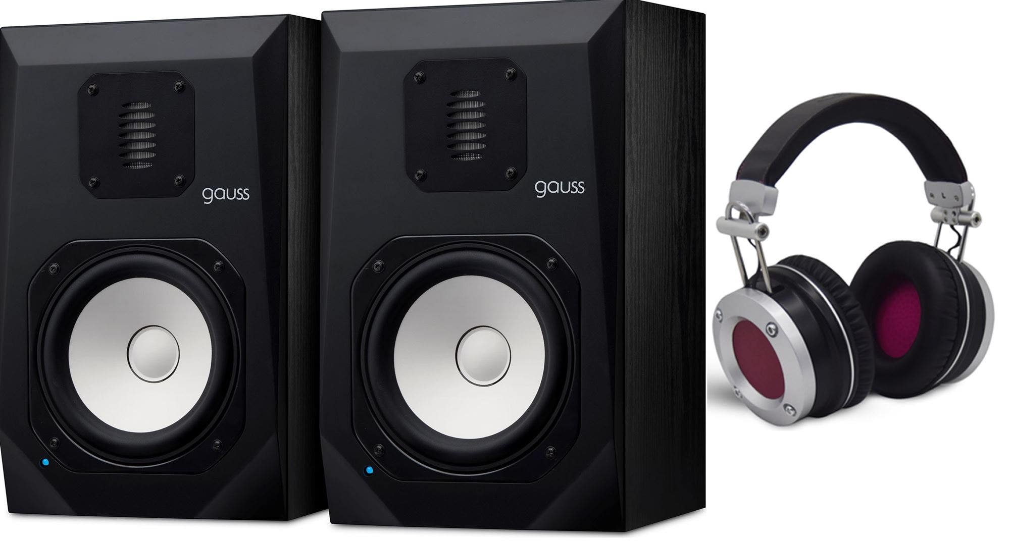 Avantone Pro Gauss 7 2-Way Active Studio Monitors Black Bundle