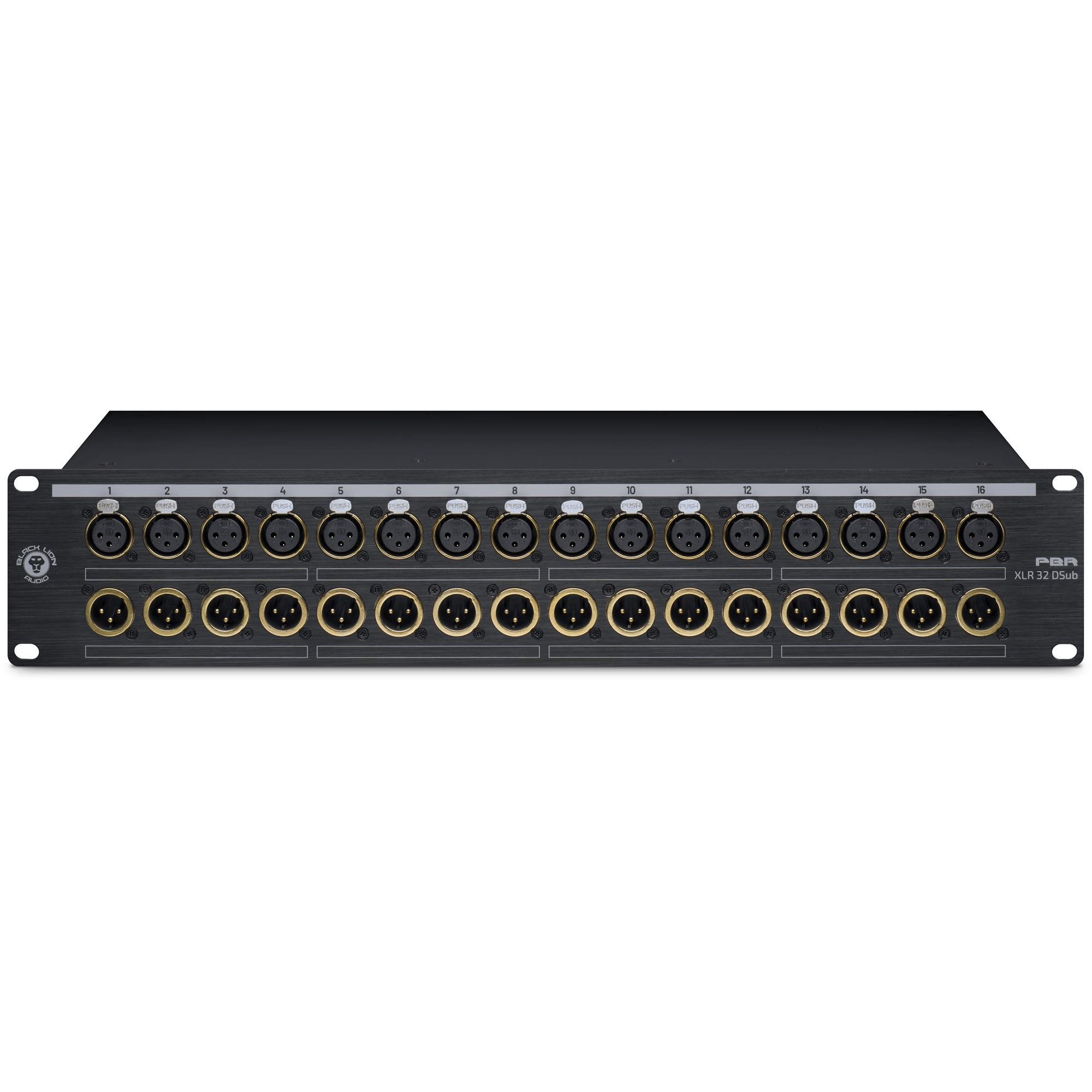 Black Lion PBR XLR 32 DSub Patchbay 32-Point XLR to DB25