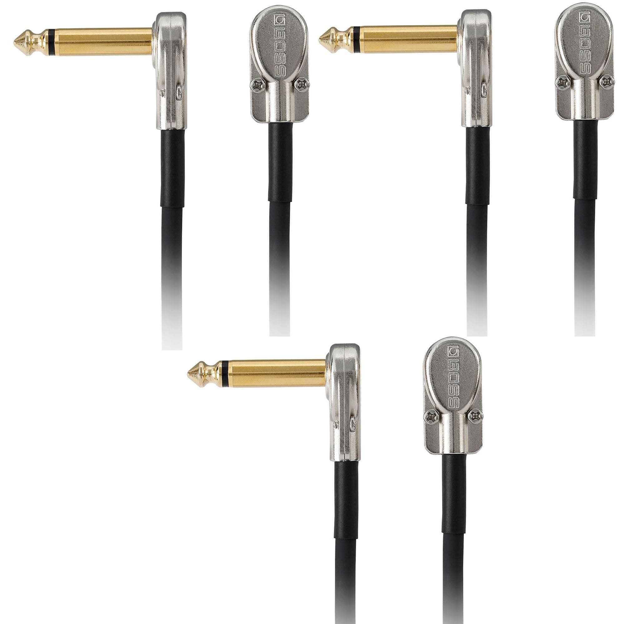 Boss BPC Space Saving Pancake Cable 4 Inches 3 Pack