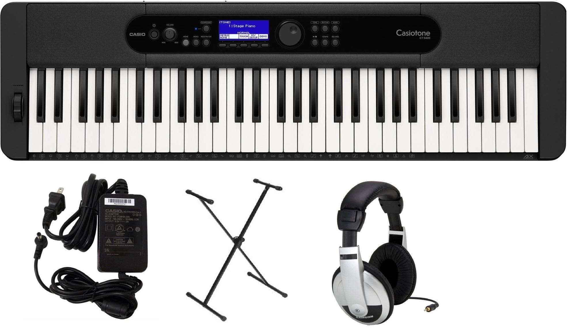 Casio CTS400 Premium Pack with Stand AC Adapter and Headphones