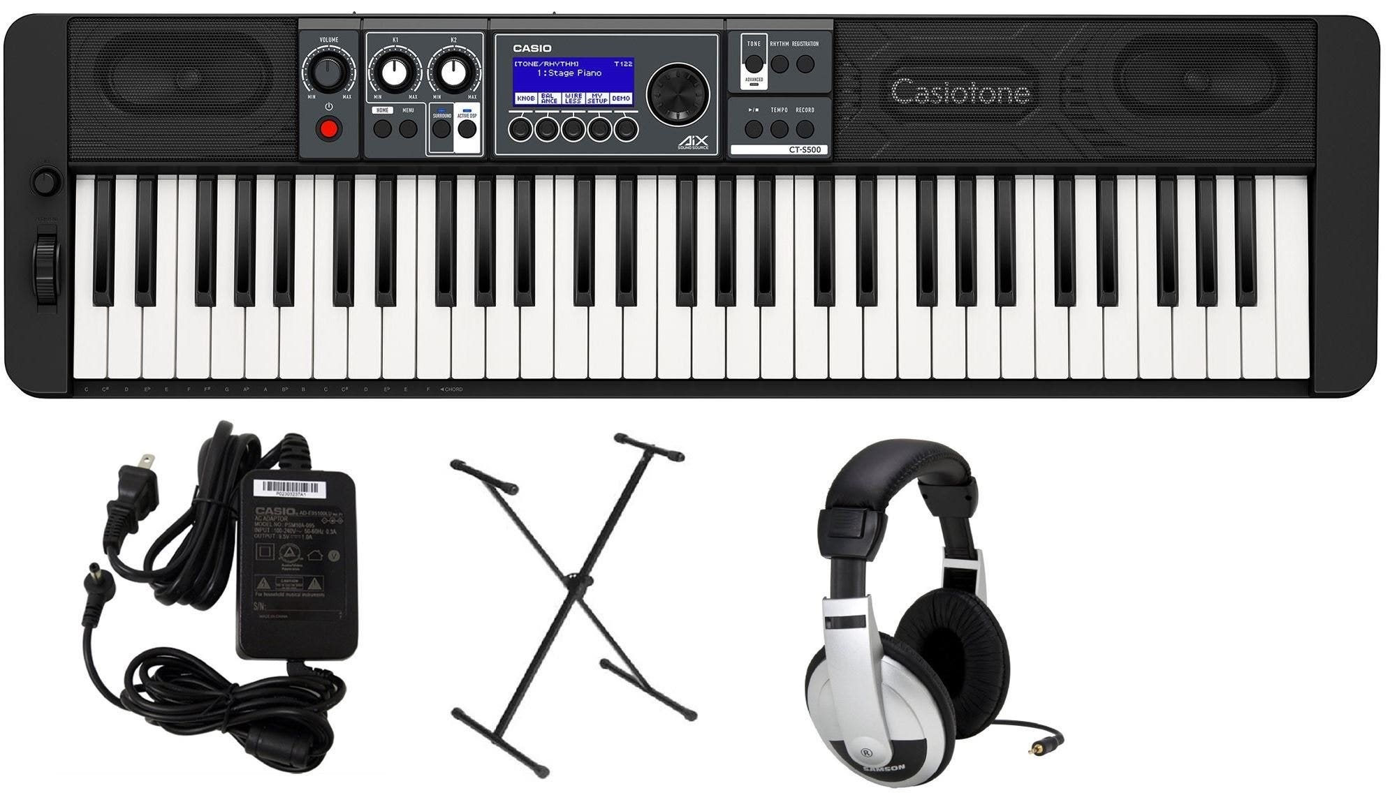 Casio CTS500 Premium Pack with Stand AC Adapter and Headphones