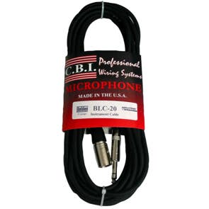 CBI BLUC6 Ultimate Series Male XLR to 1/4 Inch TRS Cable 6 Foot
