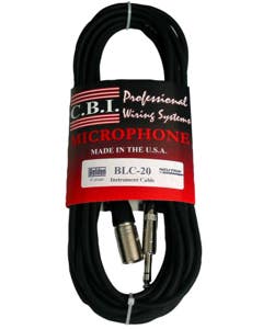 CBI BLUC6 Ultimate Series Male XLR to 1/4 Inch TRS Cable 6 Foot