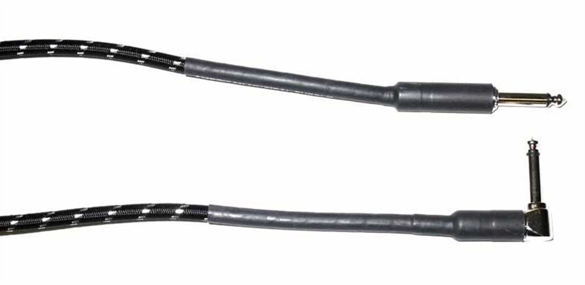 CBI BR03 Braided Guitar Instrument Cable with One Angled End