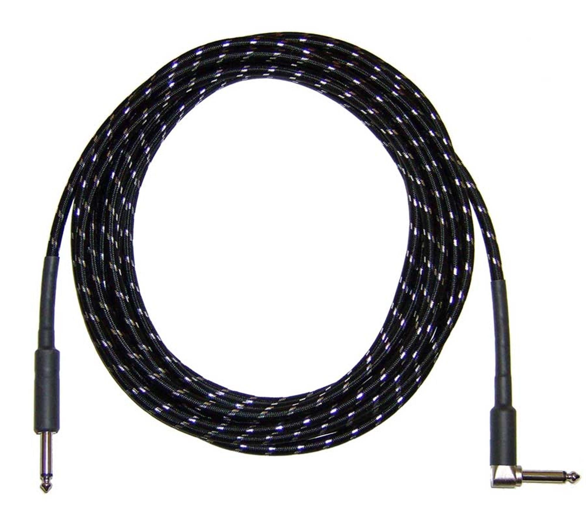 CBI BR10 Braided Guitar Instrument Cable One Angled End
