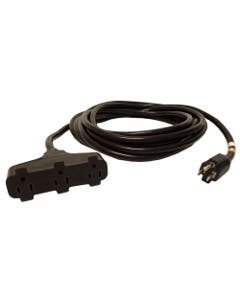 CBI TRIPT12-25 Trip Tap 12 Gauge 25 Foot Black Extension Cord