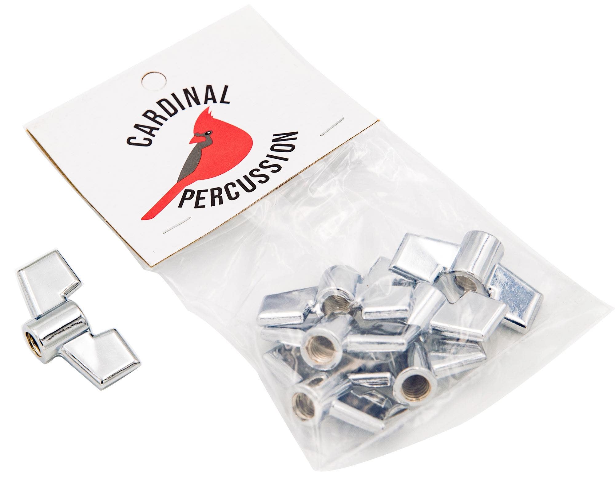 Cardinal Percussion WN6-8MM Metal Wing Nut 8mm 6 Pack