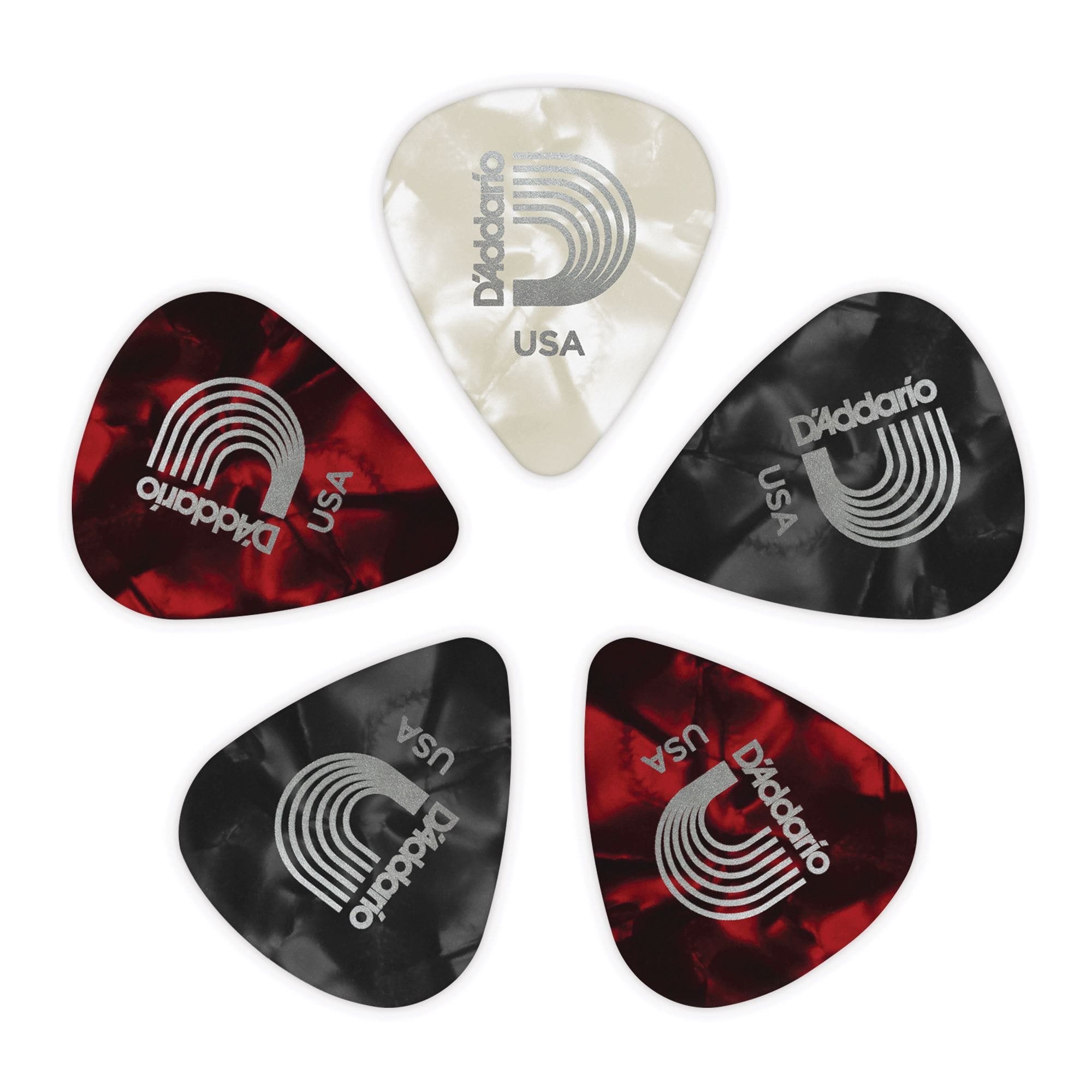 D'Addario 1CAPX-25 Classic Pearl Celluloid Assorted Picks 25 Pack