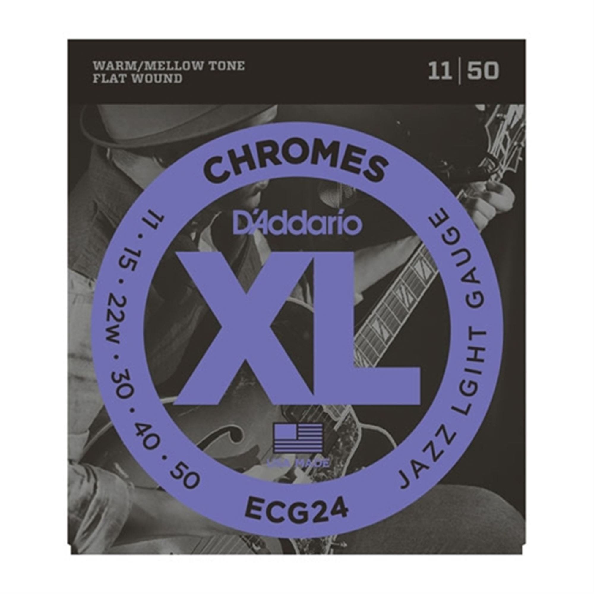 D'Addario XL Chromes Flatwound Electric Guitar Strings