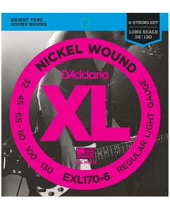 D'Addario EXL170-6 XL Nickel Wound 6 String Bass Guitar Strings 32-130
