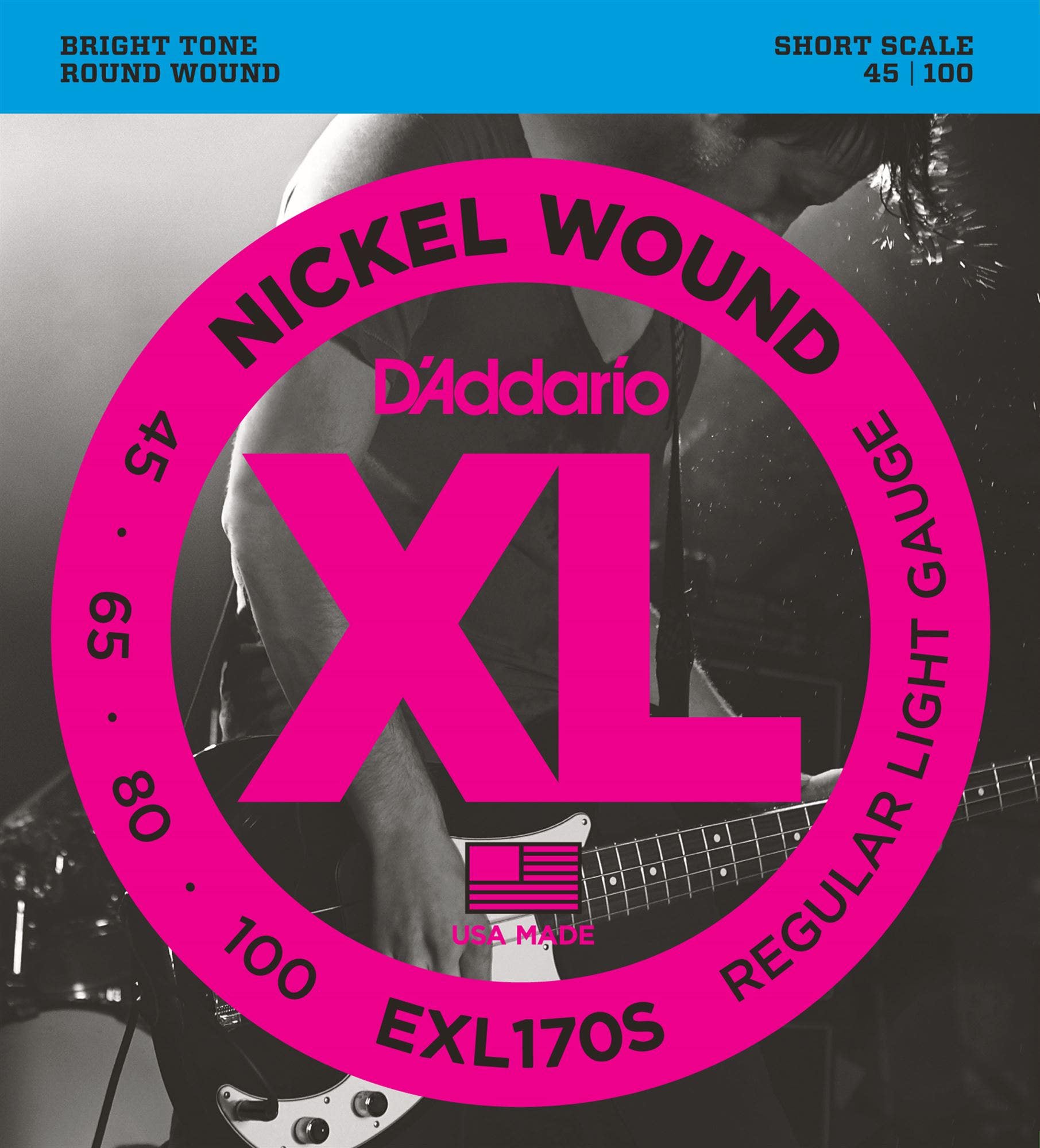 D'Addario EXL170S XL Nickel Wound Bass Guitar Strings