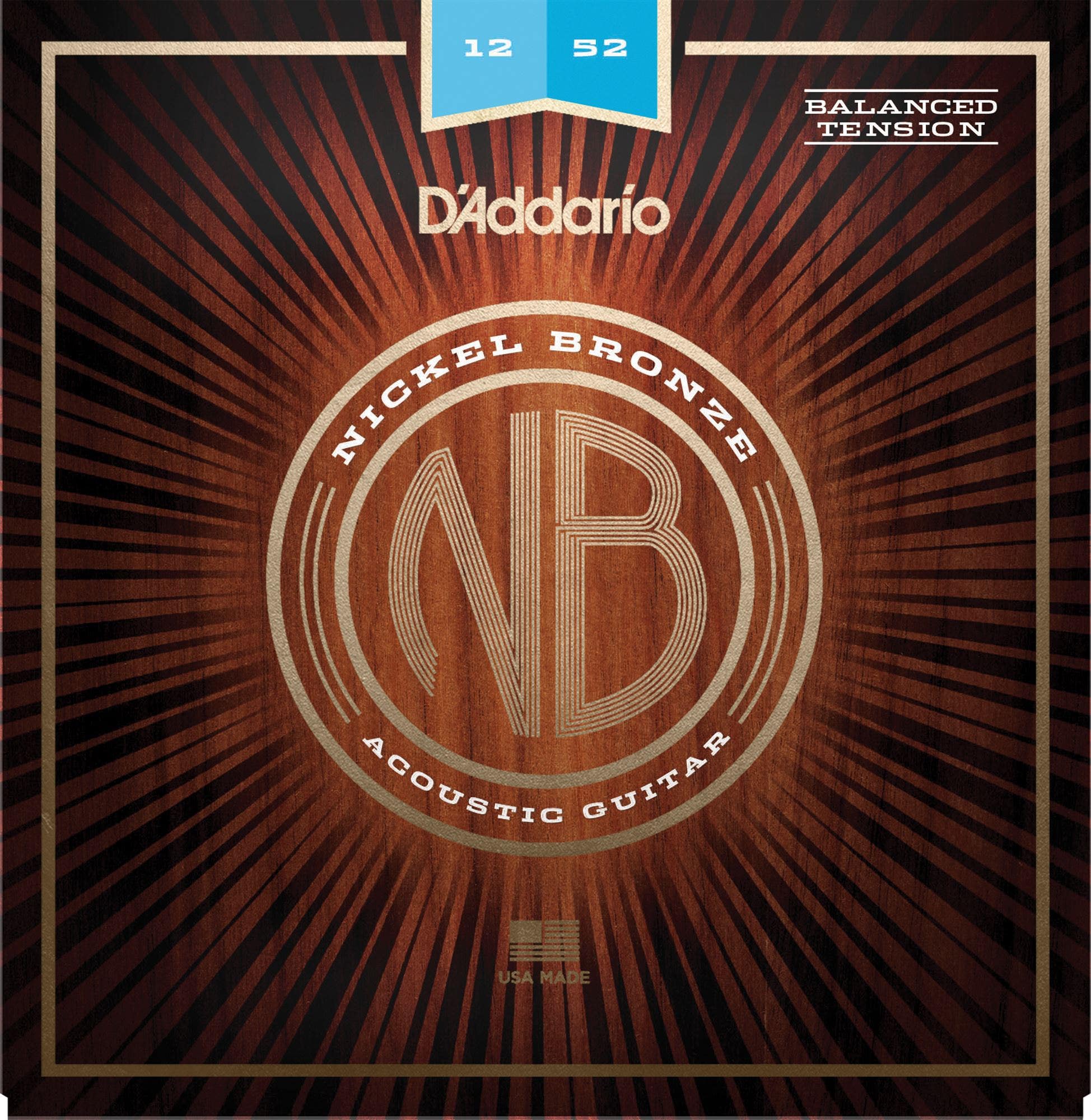 D'Addario Nickel Bronze Balanced Tension Acoustic Set Light