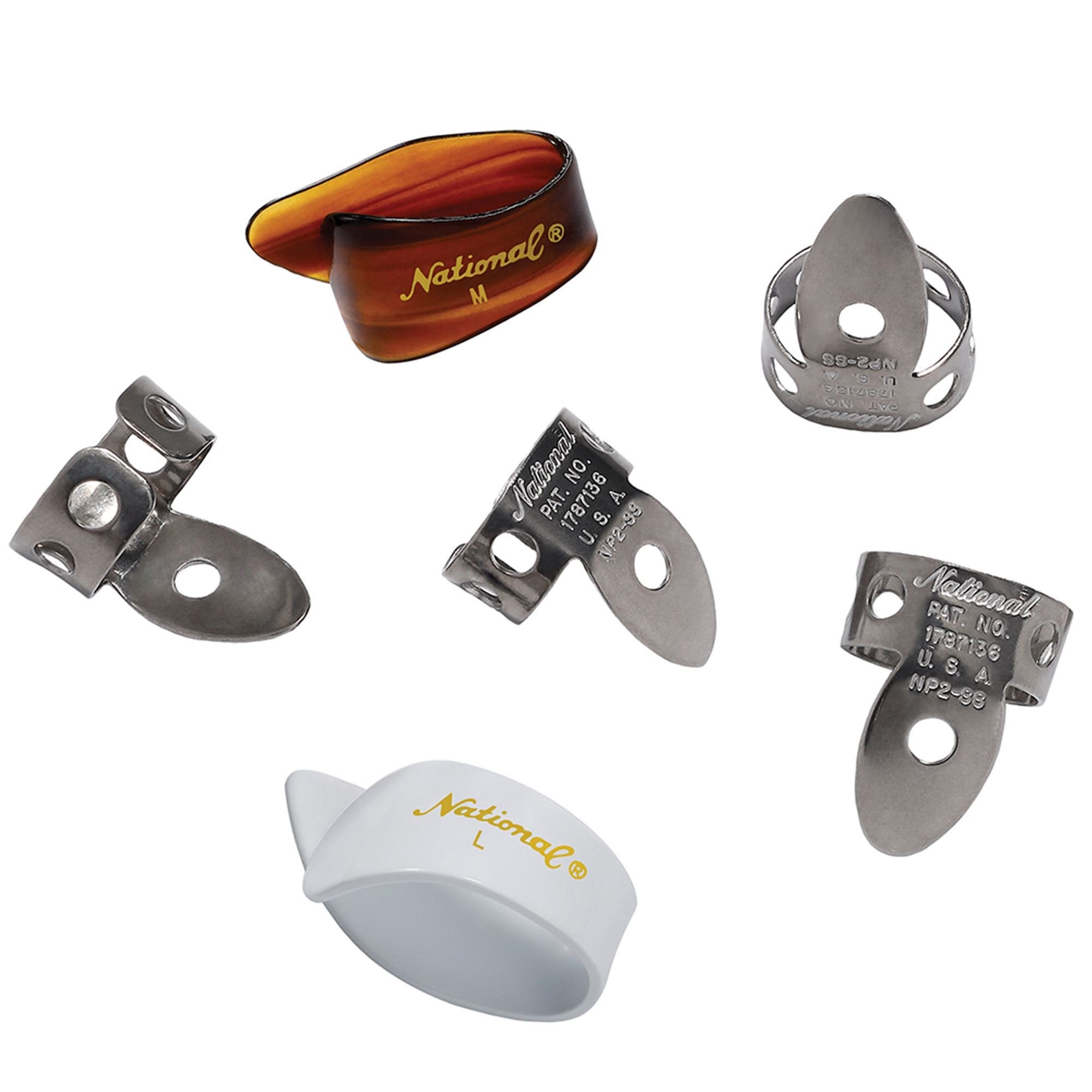 D'Addario National Stainless Steel Finger Picks 6 Pack
