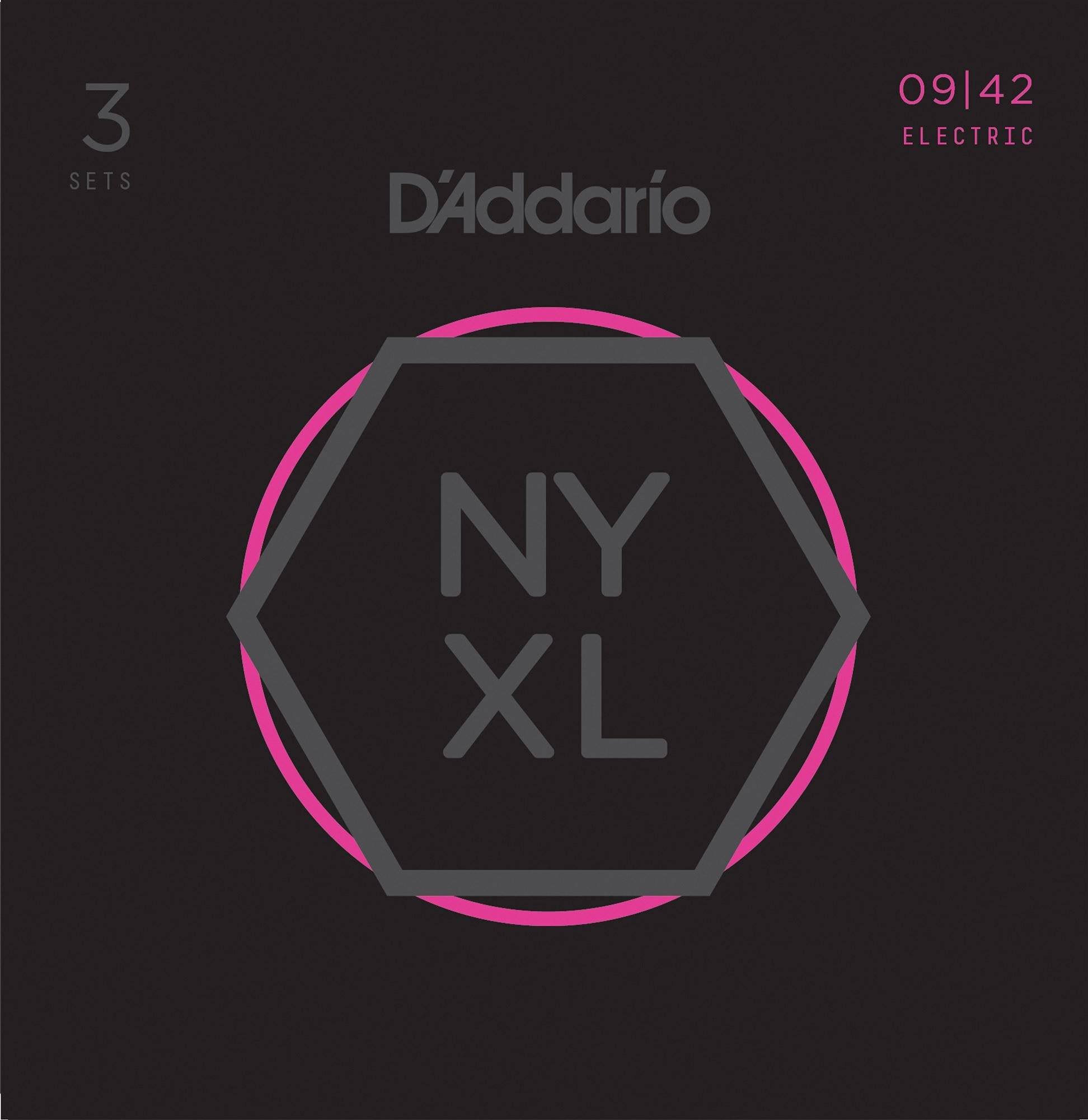 DAddario NYXL0942 3P NYXL Super Lite 3 Pack Electric Guitar Strings