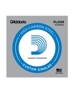 DAddario Plain Steel Single Acoustic or Electric Guitar String