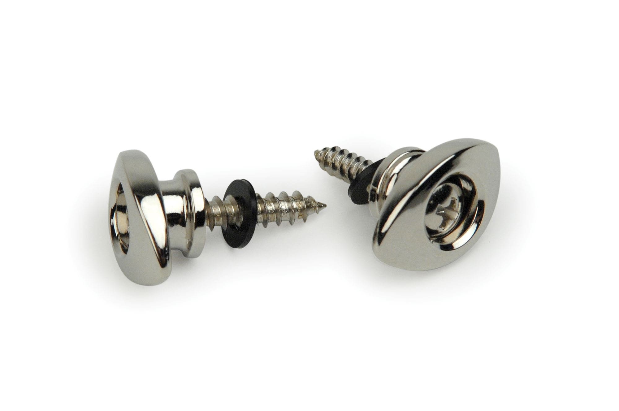 D'Addario PWEEP202 Elliptical Strap Buttons Chrome
