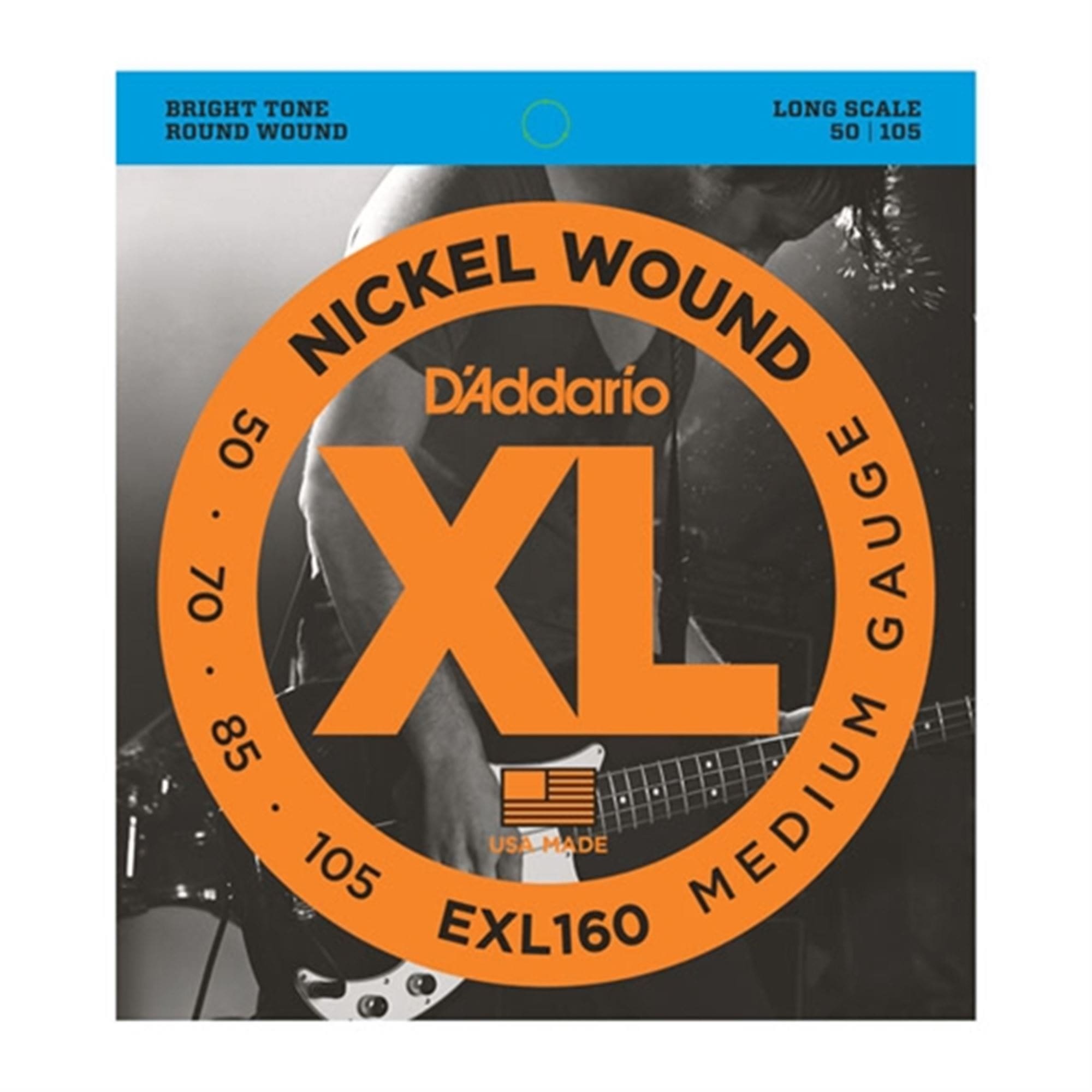 D'Addario EXL170 Nickel Wound Electric Bass Guitar Strings Long Scale