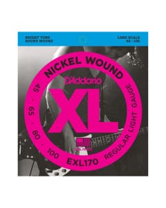 D'Addario EXL170 XL Nickel Wound Electric Bass Guitar Strings 45-100