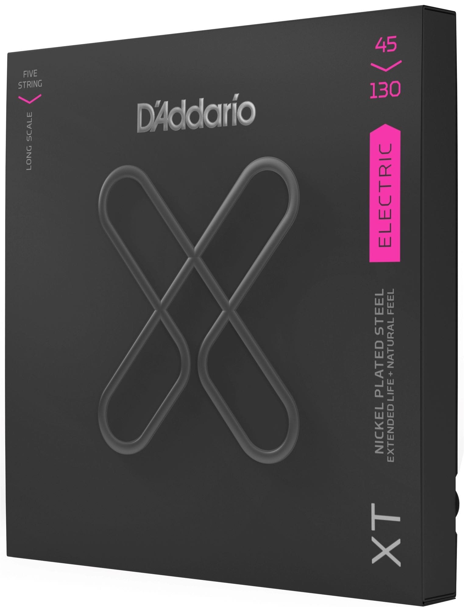 D'Addario XT Nickel Plated 5-String Bass Guitar Strings