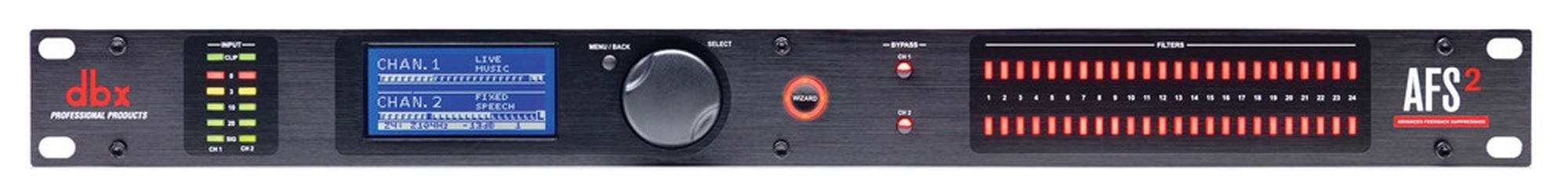 dbx　AFS2 DBX AFS2 Dual Channel Advanced Feedback Suppression Processor