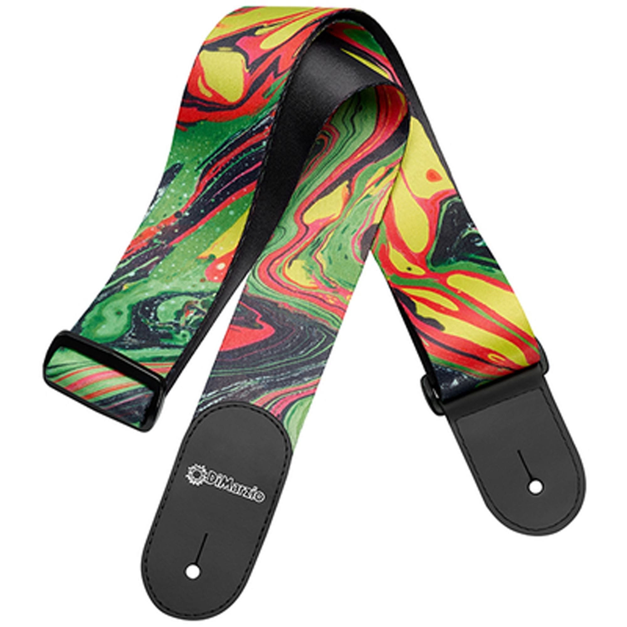 DiMarzio DD3141 Steve Vai Universe Print Guitar Strap Green