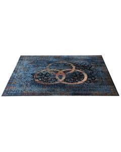 DRUMnBASE Vintage Persian Style Drum Rug 6' x 5.25'