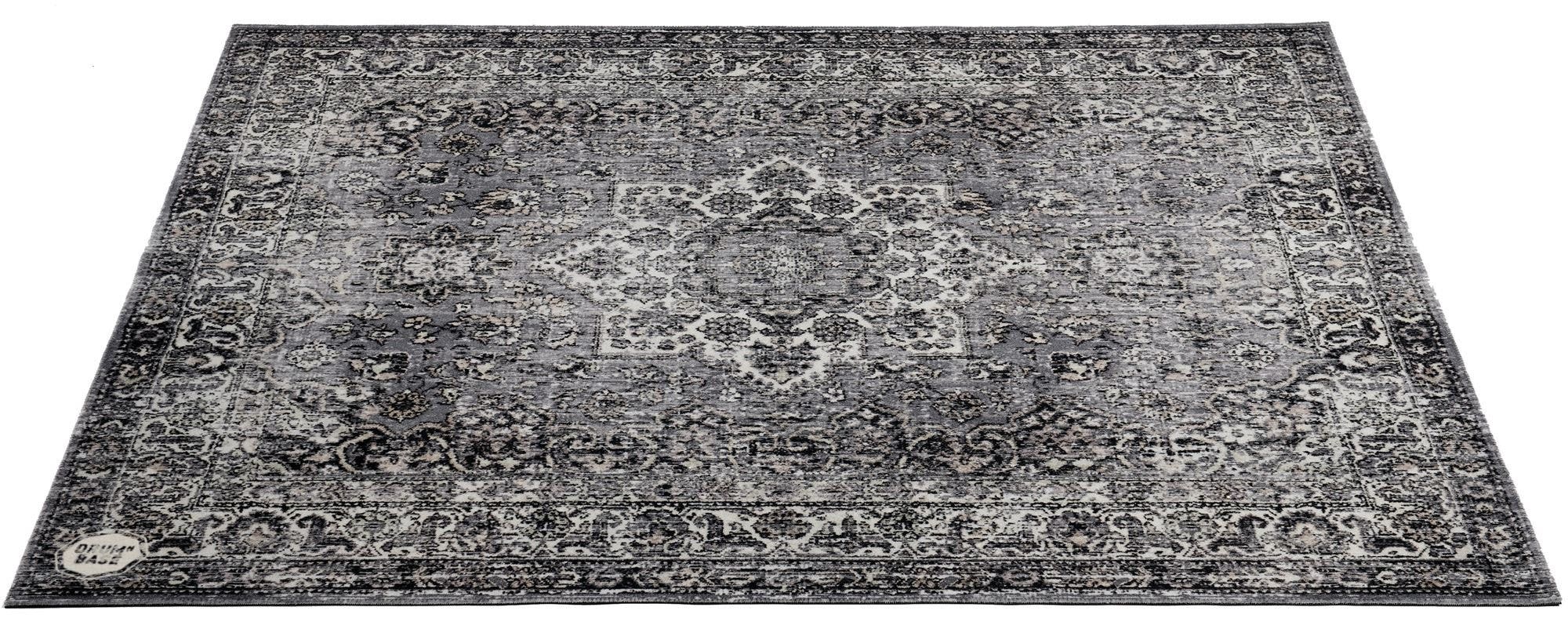 DRUMnBASE Vintage Persian Style Drum Rug 6' x 5.25' Gray