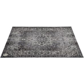 DRUMnBASE Vintage Persian Style Drum Rug 6' x 5.25' Gray