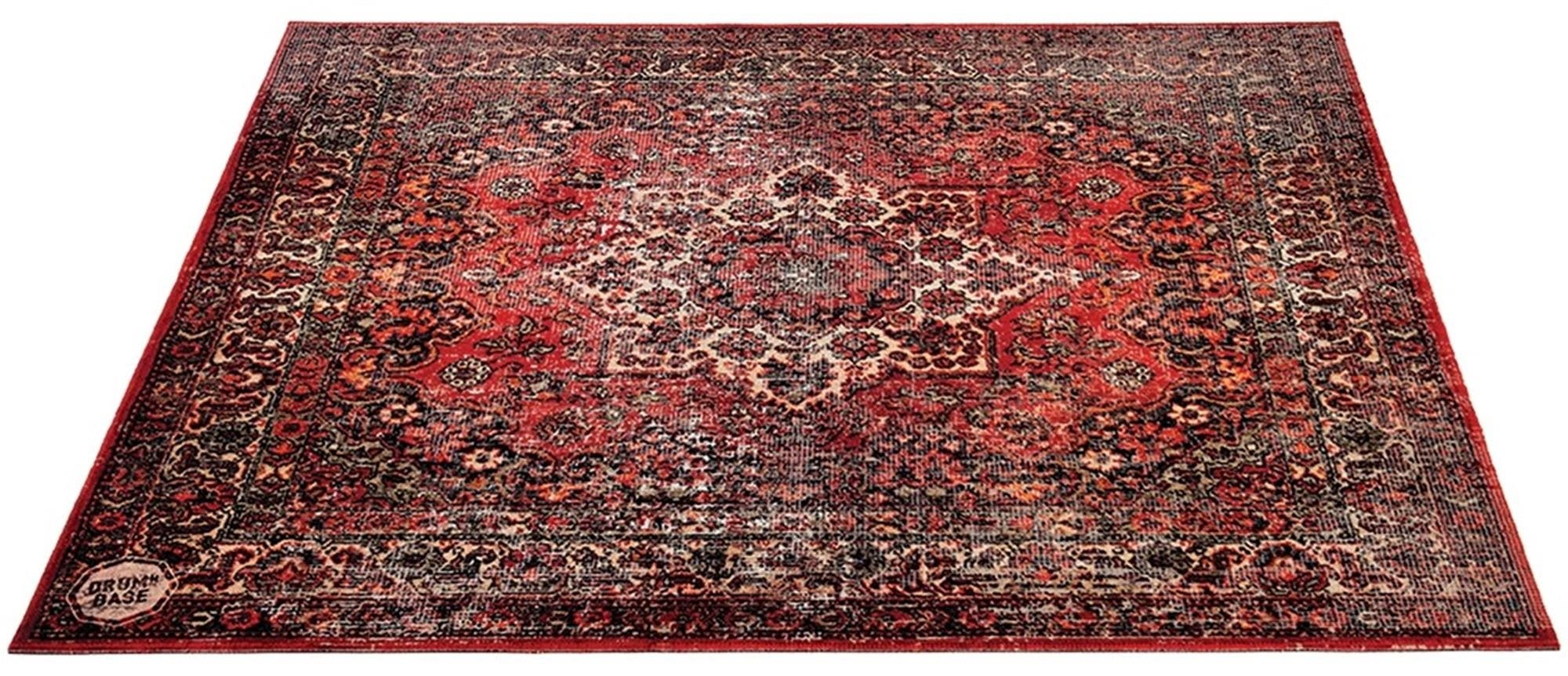 DRUMnBASE Vintage Persian Style Drum Rug 6' x 5.25' Red