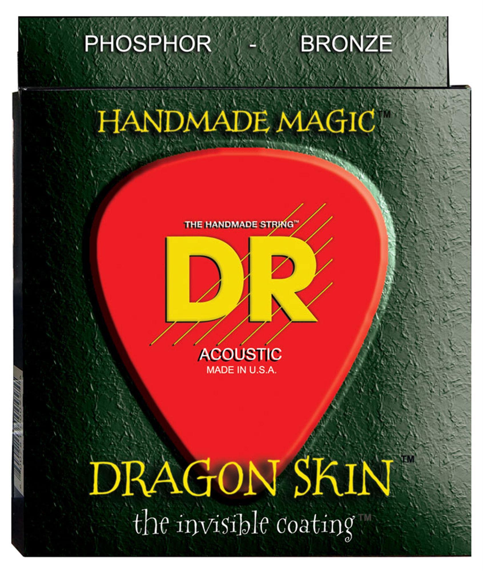 DR Dragon Skin K3 Coated Phosphor Bronze Acoustic Strings
