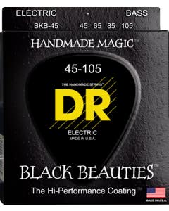 DR Strings BKB45 Black Beauties Coated Bass Strings Medium 45-105