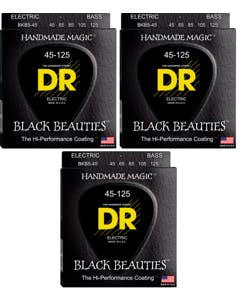 DR Strings BKB545 Black Beauties Coated Bass Strings 5 String